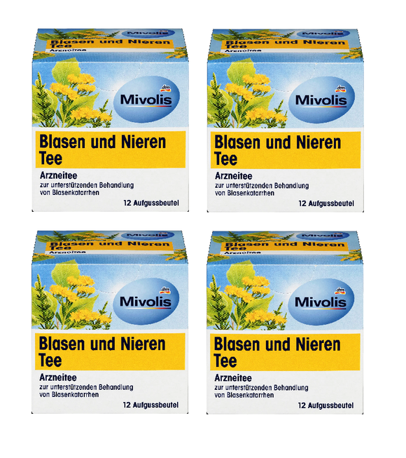 4xPack Mivolis Bladder and Kidney Medicinal Tea - 48 Bags