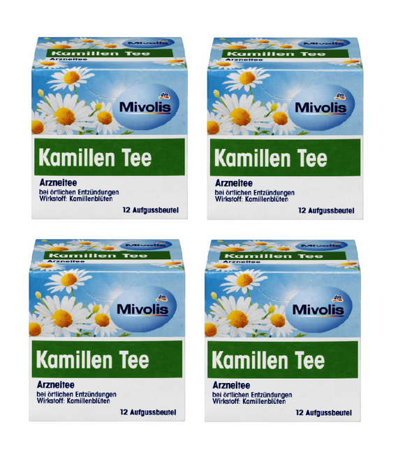 4xPack Mivois Camomile Medicinal Tea - 48 Bags