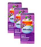 3xPack Mivolis "Calm & Serenity" Herbal Tea with Lemon Balm, Rooibos, Passion Flower Herbs  - 75 Bags