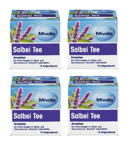 4xPack Mivolis Sage Medicinal Tea - 48 Bags