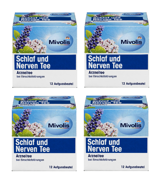 4xPack Mivolis Sleep and Nerves Medicinal Tea - 48 Bags