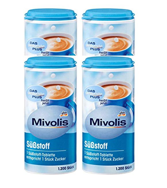 4xPacks Mivolis Sweetener Tablets - 4800 Tablets