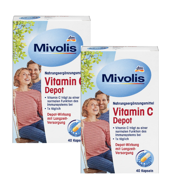 2xPack Mivolis Vitamin C Depot Capsules - 80 Pcs