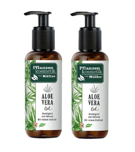 2xPack Müller Plant Cosmetics Aloe Vera Body Care Gel - 400 ml