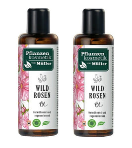 2xPack Müller Plant Cosmetic Wild Roses Oil - 200 ml