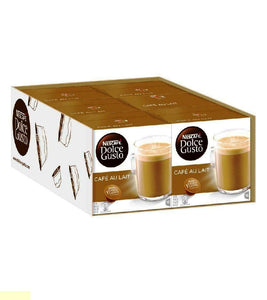 6xPack Nescafe Dolce Gusto Café Au Lait Coffee Capsules - 96 Capsules