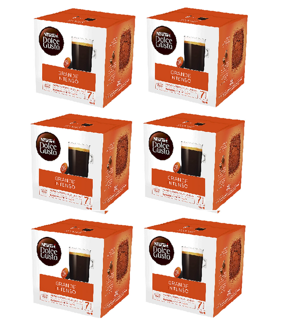 6xPack Nescafe Dolce Gusto Grande Intenso Coffee Capsules - 96 Capsules
