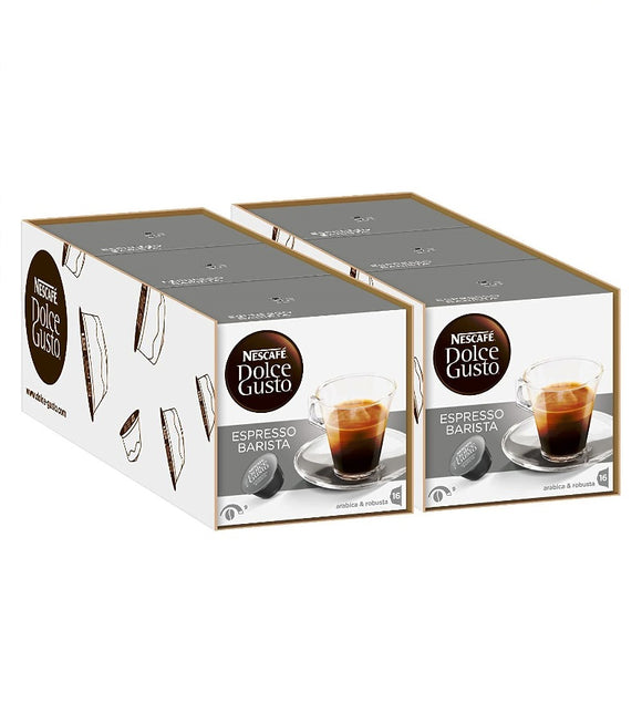 6xPack Nescafé Dolce Gusto Espresso Barista Coffee – 96 Capsules