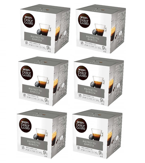 6xPack Nescafe Dolce Gusto Espresso Barista Coffee Capsules - 96 Capsules