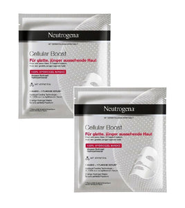 2x Pack Neutrogena Cellular Boost 100% Hydrogel Masks