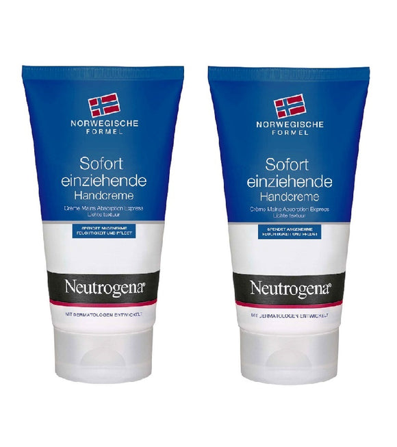 2xPack Neutrogena Norwegian Formula Fast Absorbing Hand Cream - 150 ml