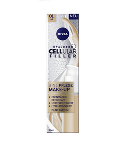 Nivea Hyaluron Cellular Filler 3in1 Care Make-Up Agent - Three Varieties - 30 ml