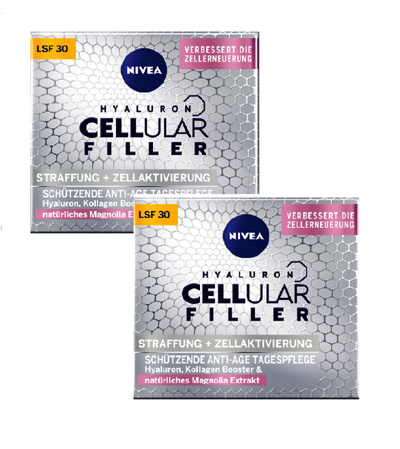 2xPack NIVEA Hyaluron Cellular Filler Protective Anti-Aging Day Care SPF 30 - 100 ml