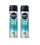 2xPack NIVEA Men Cool Kick Fresh Anti-Perspirant Deodorant Spray - 300 ml