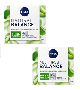 2xPack NIVEA Natural Balance Moisturizing Cream with Aloe Vera - 100 ml Special Offer