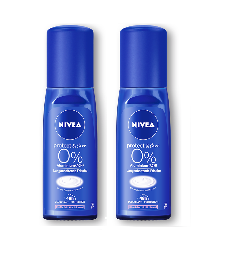 2xPack NIVEA LONG-LASTING FRESHNESS PROTECT & CARE ATOMIZER Deodorant ...