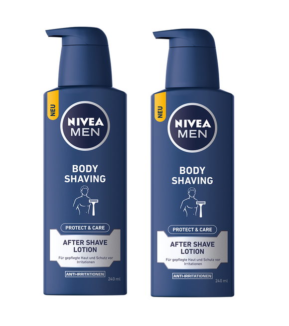2xPack NIVEA Men PROTECT & CARE BODY SHAVING AFTER SHAVE LOTION -480ml