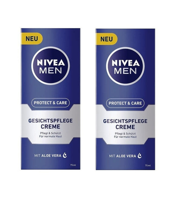 2x Pack NIVEA MEN Protect & Care Facial Cream with Aloe Vera ( - Eurodeal.shop