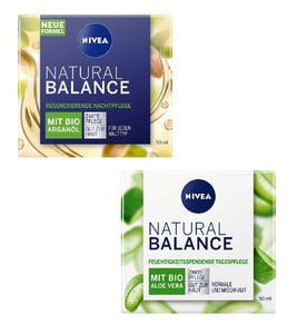 NIVEA Natural Balance Organic Argan OIl & Aloe Day & Night Cream Set