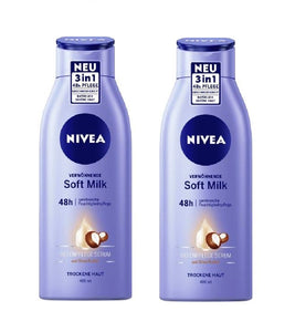 2xPack NIVEA Pampering Soft Milk with Shea Butter - 800 ml