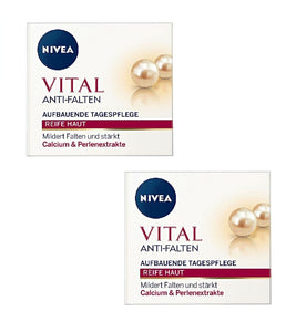 2xPack NIVEA Vital Anti-Wrinkle Build Day Care Calcium+Pearl Extract - Eurodeal.shop