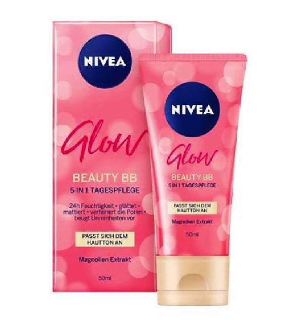 NIVEA Glow Beauty BB 5-in-1 Cream For BEAMING HEALTHY LOOKING SKIN - 50 ml