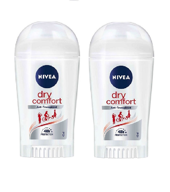 2xPacks NIVEA DRY COMFORT Anti-perspirant Deodrant Sticks - 80 ml