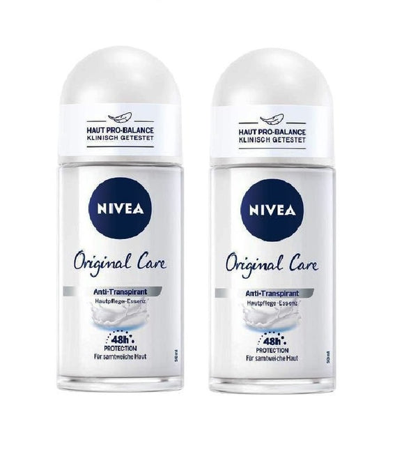 2xPack NIVEA ORIGINAL CARE Antiperspirant Deodrant Roll-on - 100 ml