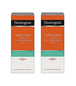 2xPack Neutrogena Visibly Clear Daily Oil-Free Moisturizer - 100 ml