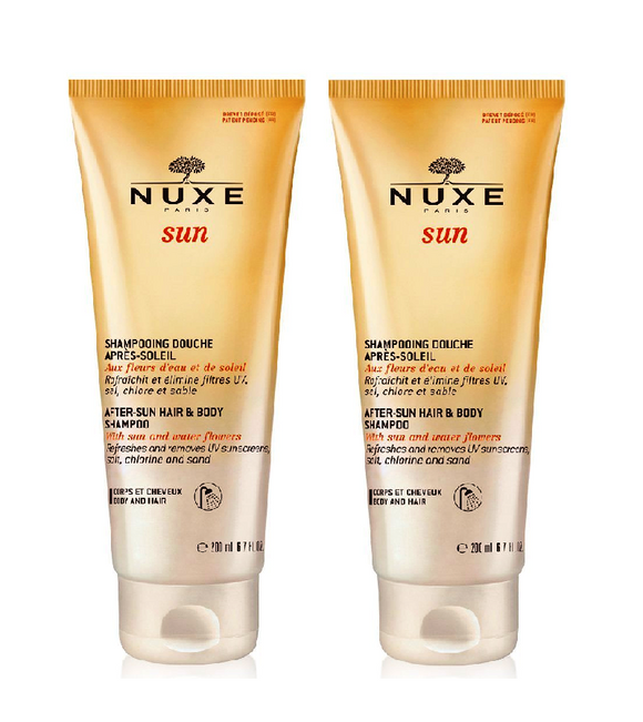 2xPack NUXE Sun Post-Tanning Shampoo For Body and Hair - 400 ml