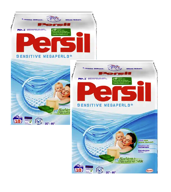 2xPack PERSIL Sensitive Heavy-Duty Detergent Megapearls - 36 WL