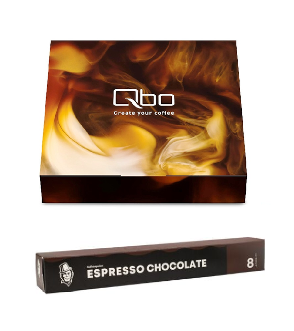 Tchibo Qbo Coffee Collection 12 Flavors in A Gift Box +FREE 8 Capsules of Espresso Chocolate - SPECIAL OFFER