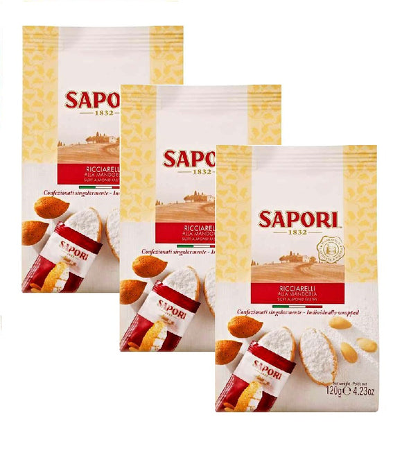 3xPack SAPORI Almond Ricciarelli Pastry - 360 g