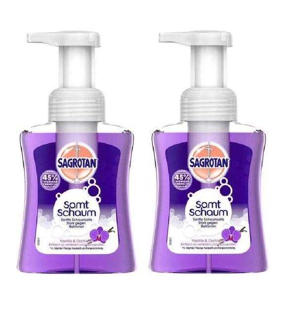 2xPack SAGROTAN Gentle Hand Wash Foam, Vanilla & Orchid - 500 ml