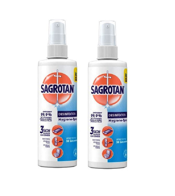 2xPack SAGROTAN Hygiene Spray 99.9% Effective against Germs and Viruses - 500 ml
