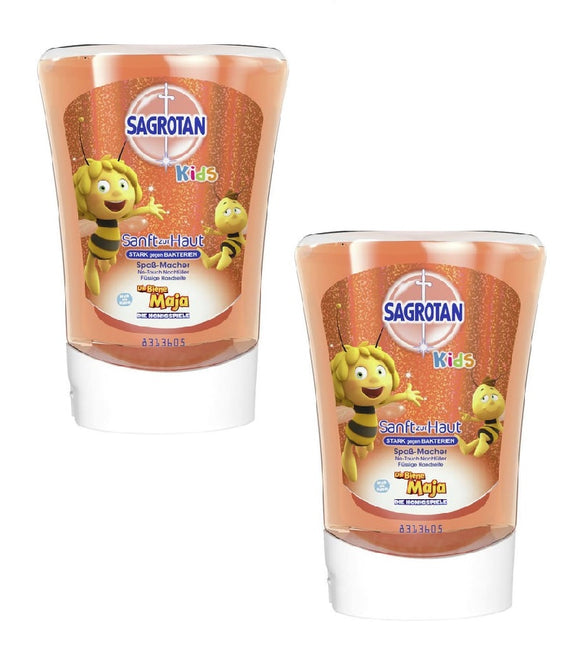 2xPack SAGROTAN Kids No-Touch Liquid Hand Soap Fun Maker Refill - 500 ml