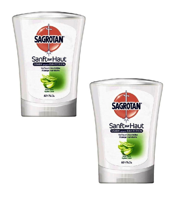 2xPack SAGROTAN No-Touch Liquid Aloe Vera Disinfecting Hand Soap Refill - 500 ml