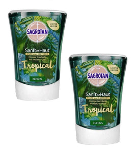 2xPack SAGROTAN No-Touch liquid Hand Soap Tropical with Melon Scent Refill - 500 ml