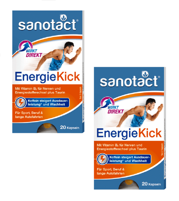 2xPack Sanotact EnergieKick Capsules with Caffeine - 40 pieces