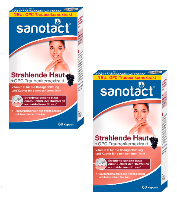 2xPack Sanotact Radiant Skin and Beautiful Complexion Tablets - 120 pieces