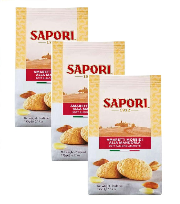 3xPack SAPORI Soft Almond Amaretti - 525 g