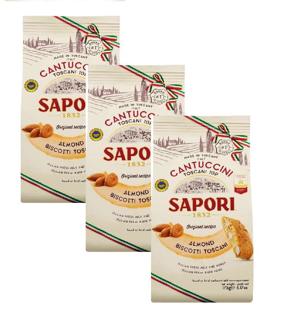 3xPack SAPORI Almond Cantuccini Biscotti - 525 g