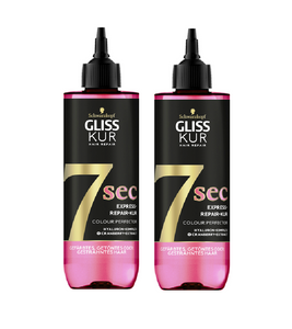 2xPack Schwarzkopf Gliss Kur 7 Second Express Repair Hair Treatment Color Perfector - 400 ml
