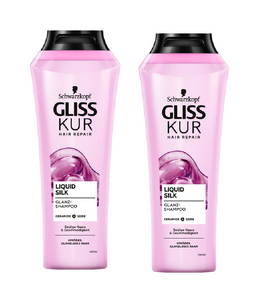 2xPack Schwarzkopf Gliss Kur Liquid Silk Shine Shampoo - 500 ml