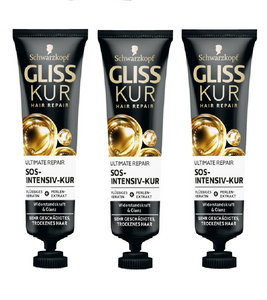 3xPack Schwarzkopf Gliss Kur Ultimate Repair SOS Intensive Treatment - 60 ml