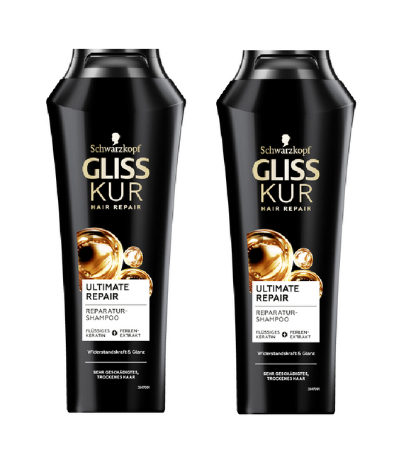 2xPack Schwarzkopf Gliss Kur Ultimate Hair Repair Shampoo - 500 ml