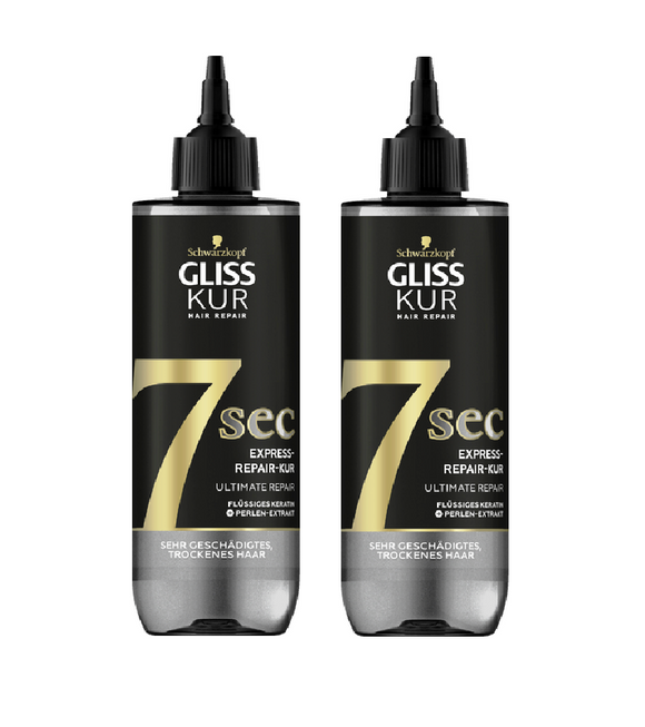 2xPack Schwarzkopf Gliss Kur 7 Second Express Ultimate Hair Repair - 400 ml