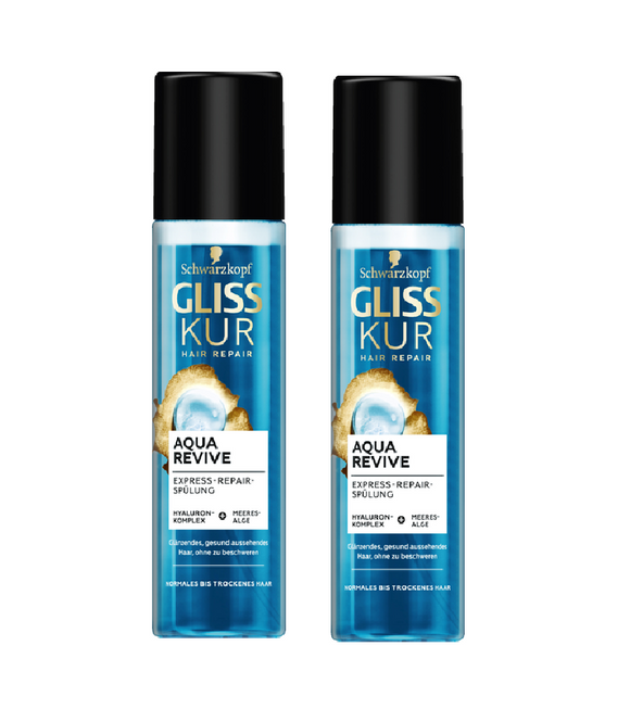 2xPack Schwarzkopf Gliss Kur Aqua Revive Express Repair Conditioner - 500 ml