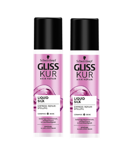 2xPack Schwarzkopf Gliss Kur Liquid Silk Express Repair Conditioner - 400 ml