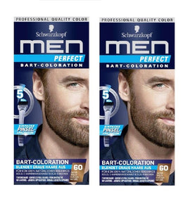 2xPack Schwarzkopf Men Perfect Beard Coloration #60 Natural Brown